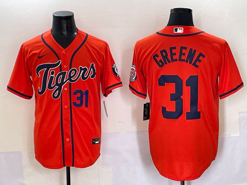 Men 2025 Detroit Tigers #31 Greene Orange Game Nike MLB Jersey style 4->houston astros->MLB Jersey